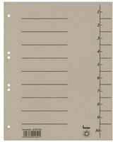 BENE Trennblatt 97300BL A4 Karton blau 100 St./Pack. mit 10 blanko Taben
