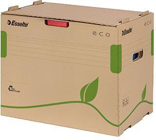 ESSELTE Archivbox ECO 623920 – DIN A4 Archivschachtel aus 100 % recycelter Wellpappe, naturbraun