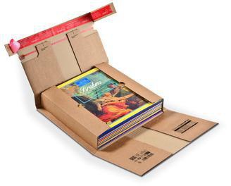 ColomPac Versandverpackung CP 030.08 320x320x60mm braun – extra stabiler Versandkarton mit Selbstklebeverschluss