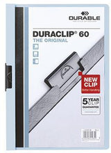 DURABLE Klemmmappe DURACLIP 60 DIN A4 Hartfolie weiß – für 60 Blatt