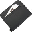 Alassio Schreibmappe MILANO 36x29x5 cm Lederimitat schwarz mit Reißverschluss und 3 Stifteschlaufen