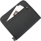Alassio Schreibmappe MILANO 36x29x5 cm Lederimitat schwarz mit Reißverschluss und 3 Stifteschlaufen
