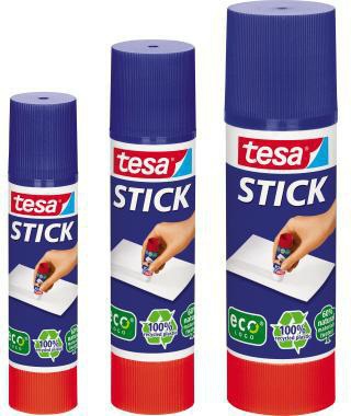 tesa Klebestift ecoLogo 57028-00200 40g – lösemittelfreier Klebstoff mit Steckverschlusskappe