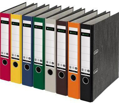 Leitz Ordner 10505015 DIN A4 52 mm gelb – 180° Präzisionshebelmechanik, FSC, Blauer Engel