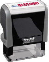 Trodat Textstempel Printy 4912 mit GESCANNT 47x18 mm blau/rot – Selbstfärber