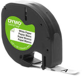 DYMO LetraTag Schriftbandkassette S0721510 Papier 12mm x 4m schwarz auf weiß
