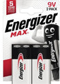 Energizer Max Alkaline 9V E-Block Batterie 6LR61 2er-Pack – PowerSeal Technologie