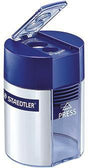 STAEDTLER Doppelspitzdose mit Spanfang – 8,2 und 10,2 mm, Metallspitzer, Kunststoffbehälter