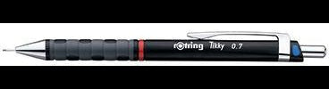 rotring Tikky Druckbleistift 0,7 mm HB schwarz – präziser Minenvorschub, ergonomischer Soft-Touch-Griff