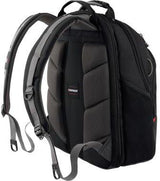 Wenger Rucksack Legacy 600631 schwarz/grau – Notebookrucksack mit Air-flow Rückenpolster und 3-fach gepolstertem Laptopfach