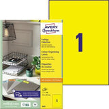 Avery Zweckform Universaletikett 3470 A4 rot 100 Etiketten – 210 x 297 mm, FSC-zertifiziert