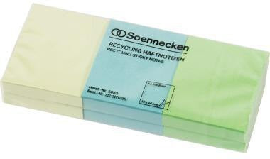 Soennecken Haftnotiz oeco Recycling 75x75 mm, 6 Blöcke à 100 Blatt, farbig sortiert