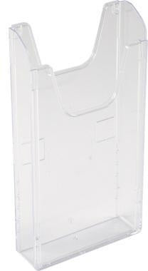 Exacompta Wandprospekthalter Office DIN A4, 1 Fach, Polystyrol kristall, modular erweiterbar