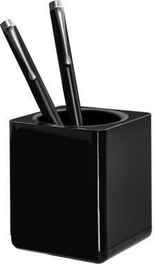 HAN Stifteköcher i-Line 17653-13 – 1 Fach, schwarz, hochglänzend, Made in Germany