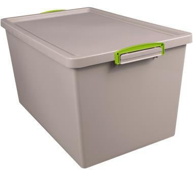 Really Useful Box Aufbewahrungsbox 83l nestbar taubengrau – 100% recycelt