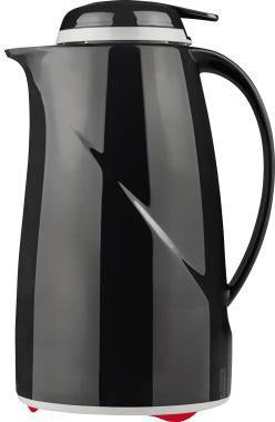 Helios Isolierkanne Wave Push 2934-002 1l schwarz – Einhandbedienung & Profiausführung