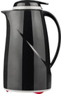 Helios Isolierkanne Wave Push 2934-002 1l schwarz – Einhandbedienung & Profiausführung