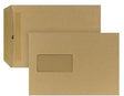 POSTHORN Versandtasche DIN B5 176x250 mm mit Fenster, 90 g/m², braun