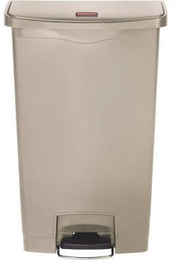 Rubbermaid Slim Jim Step-On Tretabfalleimer 30 l beige – geräuscharm & hygienisch