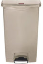 Rubbermaid Slim Jim Step-On Tretabfalleimer 30 l beige – geräuscharm & hygienisch