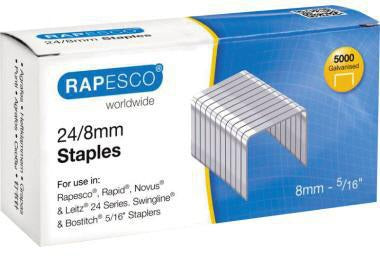 Rapesco Heftklammern 24/8 mm – 5.000 Stück verzinkter Stahl