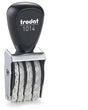 trodat Datumstempel Classic 1014 17x4mm silber – Monat in Zahlen, 4 Räder, Metall/Kunststoff