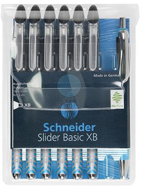 Schneider Kugelschreiber Slider Basic 0,7 mm schwarz dokumentenecht 6 St./Pack.