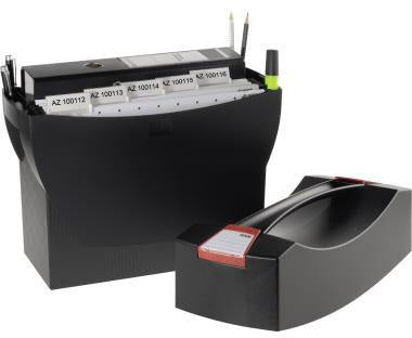 HAN Hängebox SWING-PLUS DIN A4 lichtgrau – Platz für 20 Hängemappen, mit Deckel & Stifteköcher