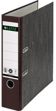 LEITZ Ordner 1080 DIN A4 80 mm gelb mit 180° Präzisionshebelmechanik und Wolkenmarmor