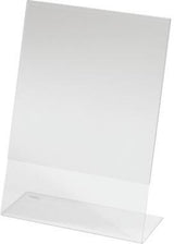 SIGEL Tischaufsteller TA212 DIN A5 L-Form Acryl glasklar – Schräge Präsentation mit auswechselbarem Beschriftungsschild