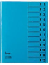 BENE Ordnungsmappe 84800BL DIN A4 12 Fächer intensivblau von LEITZ ACCO Brands – mit Sichtlöchern & Schutzumschlag