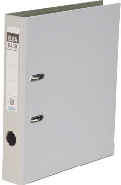 ELBA Ordner rado plast DIN A4 50 mm grau – PVC-Ordner mit Hebelmechanik