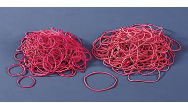 NEUTRALWARE Gummiring Gr. 13 85 mm rot 50 g – Dehnfähige Gummiringe für Büro und Haushalt
