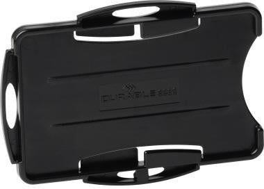 DURABLE Ausweishalter ECO 898901 – 10 Stück, 87 x 54 mm, schwarz, Blauer Engel