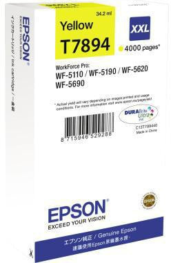Epson Tintenpatrone C13T789440 79XXL – Original Gelb für WorkForce Pro, ca. 4.000 Seiten