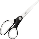 LEITZ Universalschere WOW 53192001 205 mm, titanbeschichtete Klingen, ergonomischer Softgrip-Griff, perlweiß