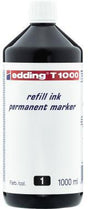edding Nachfülltusche T1000 1000 ml schwarz – geruchsarme Tinte für Marker, Pinsel & Stempel