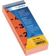 HERMA Nummernblock 4891 – 500 Nummernetiketten 1-500, gelb, 28 x 56 mm, Made in Germany