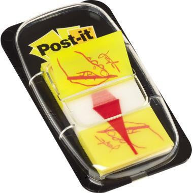 Post-it Haftstreifen Index Symbol 680-31 Unterschrift gelb 50 Blatt
