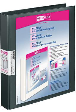 VELOFLEX Präsentationsringbuch VELODUR A4 4-Ring 25mm dunkelblau