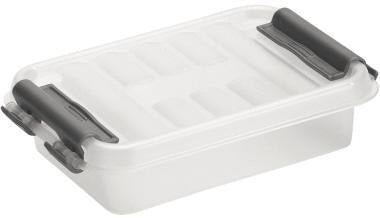 SUNWARE Aufbewahrungsbox the q-line 0,2 l transparent – Stapelbar mit Clip-Deckel