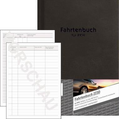 Avery Zweckform Fahrtenbuch Design 223D DIN A5 48 Blatt schwarz – Steuerlicher km-Nachweis