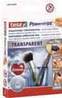 tesa Powerstrips Large 58810-00000 – 8 transparente Klebepads, UV-beständig, bis 1 kg