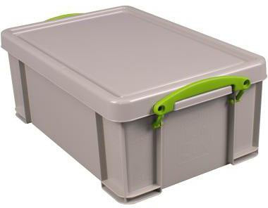 Really Useful Box Aufbewahrungsbox 9RDG 9l grau – 100 % recycelt, stapelbar, mit Deckel