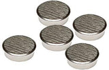 FRANKEN Kraftmagnet 30 mm rund 21 kg Chrom gebürstet, 5 Stück pro Packung