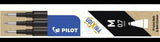 PILOT FriXion Ball Tintenrollermine BLS-FR7-S3 – 3er-Pack, thermosensitive Tinte, schwarz, 0,4 mm