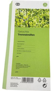 Soennecken Trennstreifen oeco 24 x 10,5 cm blau, 100 Stück, Recyclingkarton, Blauer Engel