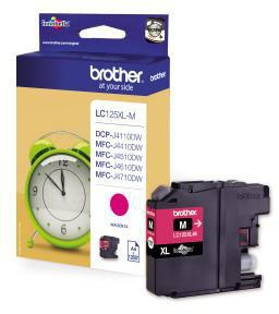 Brother Tintenpatrone LC-125XL-M Original magenta für ca. 1.200 Seiten