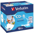 Verbatim CD-R 43325 52x 700MB 80Min. Jewelcase 10 St./Pack. – bedruckbare CD-Rohlinge