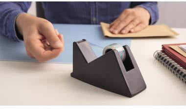 tesa Tischabroller Easy Cut Economy ecoLogo mit tesafilm Eco & Clear – nachfüllbar & rutschfest